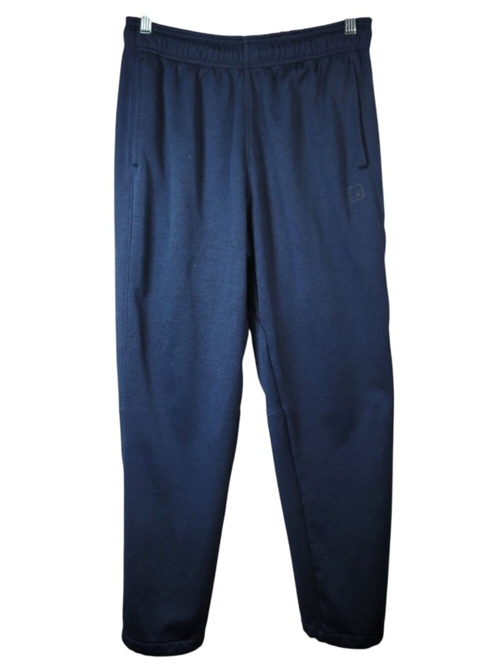 AND1 Mens Basketball Track Pants Blue Medium Cinch Fleece Drawstring Zip Pocket